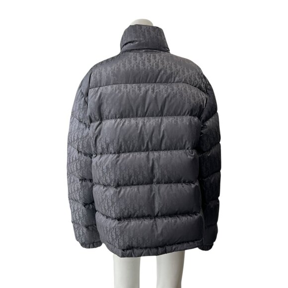 DIOR Gray Oblique Logo Monogram Technical Puffer Down Jacket Men's size 52/XL - Picture 8 of 15